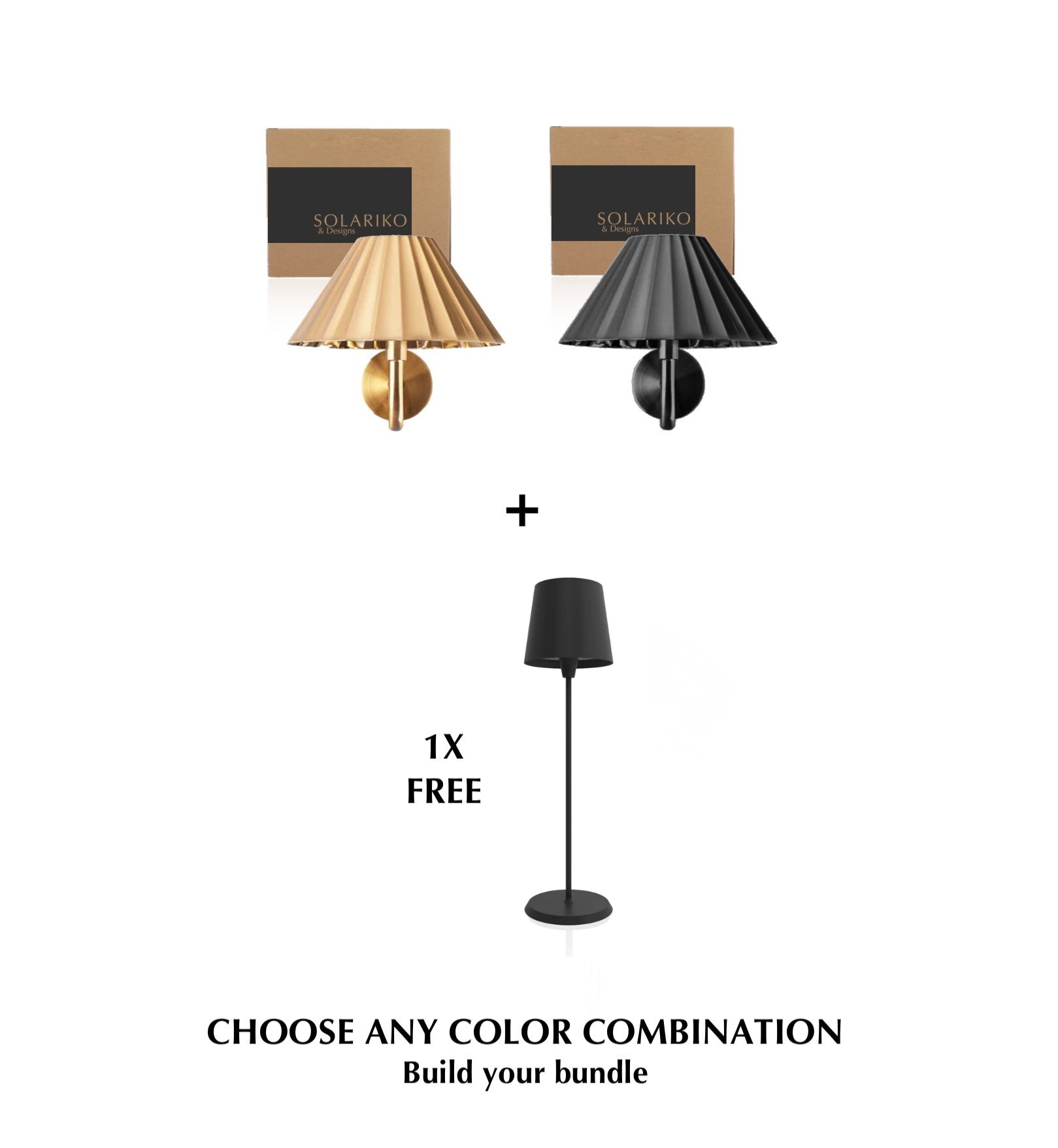 2 Amalfi Sconce + 1 FREE Selene Table Lamp